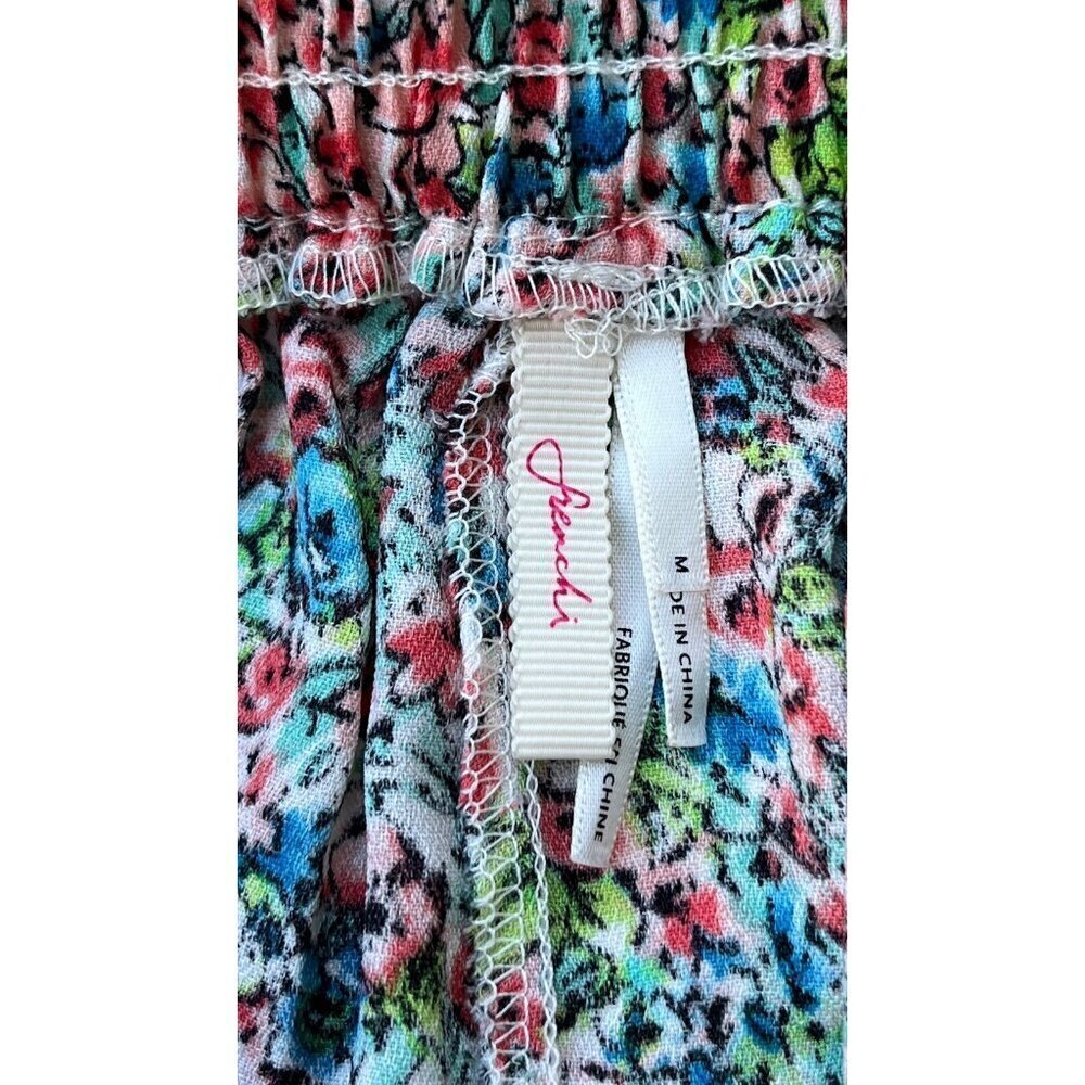 Frenchi Pleated Floral Womens Mid-Rise Lightweight Casual Shorts Size M - Picture 4 of 7